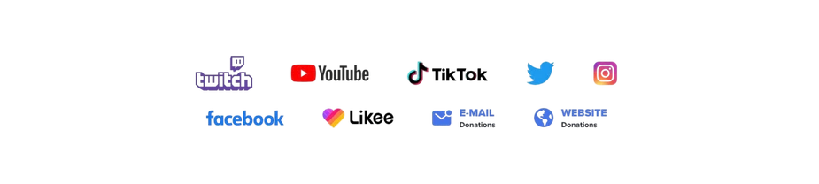 Accept Crypto on Twitch, YouTube, TikTok, Twitter